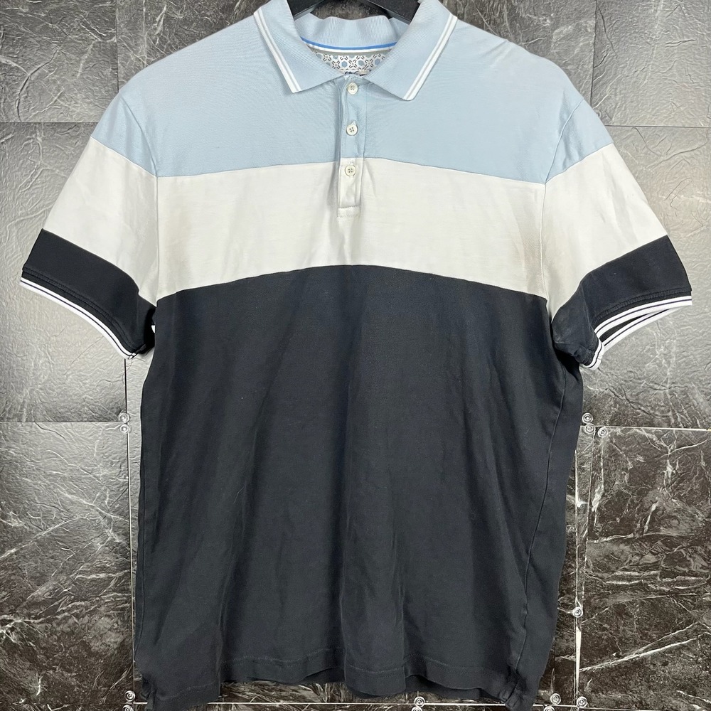 Cactus Man Men's Navy Polo Button Shirt Medium